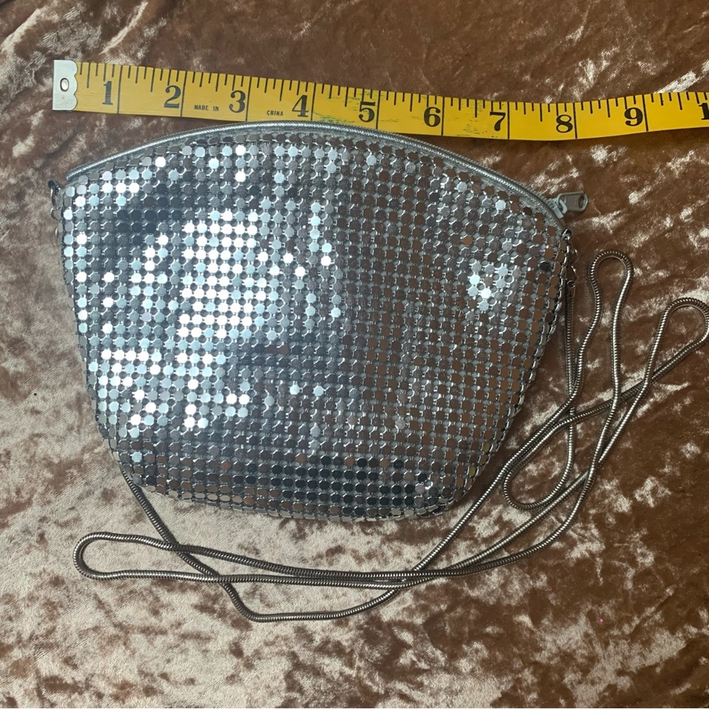 Silver metal purse